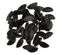 pistro 25 pares de almohadillas de silicona ovaladas para la nariz, 15 mm, color negro