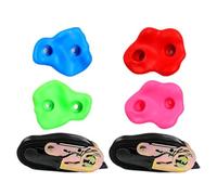 pistro 32 Presas de Escalada para Rocas Artificiales, Actividades de Obstáculos, Entrenamiento y Juegos de Jardín al Aire Libre con Tensor- 4 Presas De Escalada