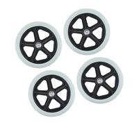 Pistro 4 piezas de repuesto universales para sillas de ruedas y andadores, ruedas de goma de 7 pulgadas para una movilidad suave