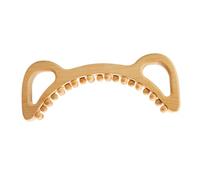 pistro Herramienta de masaje de madera, masajeador corporal, manual profesional, 29 cuentas, barra guasha para abdomen, hombro, muslo, cuerpo completo