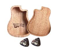 pistro Juego completo de 2 púas de guitarra con estuche de madera para guitarrista