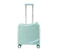 pistro Maleta de paseo para niños, equipaje de viaje ligero de 18 pulgadas con ruedas ajustables, carrito verde para niños y niñas