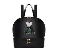 pistro Mochila de baile de ballet para niños con compartimento para zapatos, mochila infantil para viajes y danza- Rosa Roja