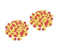 pistro Paquete de 400 fundas desechables para micrófono, fundas de micrófono de mano en amarillo y rojo, tela no tejida, diseño de banda de goma ultra elástica, se adapta a la mayoría de micrófonos