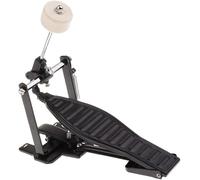 pistro Pedal de bombo de resorte único con batidor de lana, carrera y tensión ajustables, pedal de tambor de aleación de aluminio negro para niños y principiantes