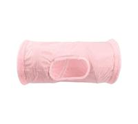 pistro Túnel plegable para gatos de interior, casa de correr, laberinto de juguete interactivo, casa de gato, cama de ejercicio, tienda de campaña, tubo duradero para gatitos, color rosa