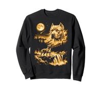 Pit Bull Aullando a la Luna American Pit Bull Terrier Sudadera