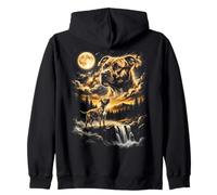 Pit Bull Aullando a la Luna American Pit Bull Terrier Sudadera con Capucha