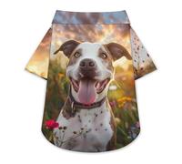 Pit-bull - Camiseta divertida para mascotas, diseño de flores y perros, sudadera divertida para la playa y gatos para mascotas pequeñas, talla 3XL
