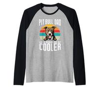 Pit Bull Dad Like A Regular Dad But Cooler Dog Lovers Camiseta Manga Raglan