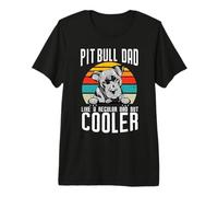 Pit Bull Dad Like A Regular Dad But Cooler Dog Lovers Camiseta Premium