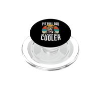 Pit Bull Dad Like A Regular Dad But Cooler Dog Lovers PopSockets PopGrip para MagSafe