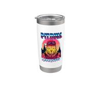 Pit Bull Dog Gangstar Gangster Retro Vintage 80s Dogs Lover Vaso térmico de acero inoxidable de doble pared