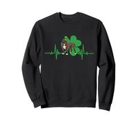 Pit Bull Dog Heartbeat Leprechaun Shamrock St Patricks Day Sudadera