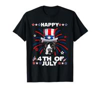 Pit Bull Dog Patriotic American 4th of July Dogs Lovers Camiseta