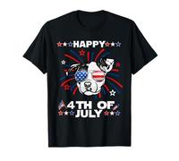 Pit Bull Dog Patriotic American 4th of July Dogs Lovers Camiseta