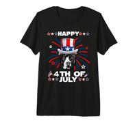Pit Bull Dog Patriotic American 4th of July Dogs Lovers Camiseta Premium