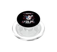 Pit Bull Dog Patriotic American 4th of July Dogs Lovers PopSockets PopGrip para MagSafe