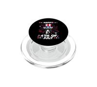 Pit Bull Dog Patriotic American 4th of July Dogs Lovers PopSockets PopGrip para MagSafe