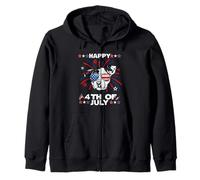 Pit Bull Dog Patriotic American 4th of July Dogs Lovers Sudadera con Capucha