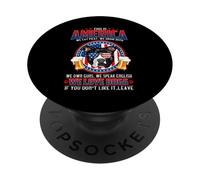Pit Bull Dog This America We Love Dogs 4th of July PopSockets PopGrip Adhesivo