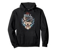 Pit Bull Heavy Metal, diseño Estilo Pittie Dog Pirata Sudadera con Capucha