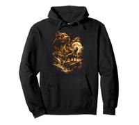 Pit Bull Howling Moon Pittie Dog Fantasy Forrest Wilderness Sudadera con Capucha