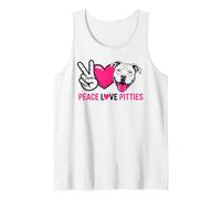 Pit Bull Pittie Peace Love Pitbull Rescue, Amante de los Perros Camiseta sin Mangas