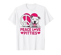 Pit Bull Pittie Peace Love Rescue Pitbull Amante de los Perros Camiseta