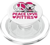 Pit Bull Pittie Peace Love Rescue Pitbull Amante de los Perros PopSockets PopGrip para MagSafe