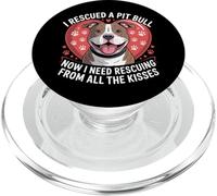 Pit Bull Pittie Pitbull Rescate Amor Ahora Necesito Rescatar PopSockets PopGrip para MagSafe