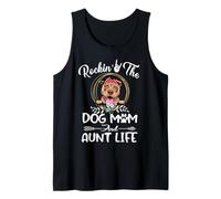 Pit Bull Rocking The Dog Mom and Aunt Life Funny Mothers Day Camiseta sin Mangas