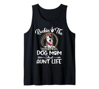 Pit Bull Rocking The Dog Mom and Aunt Life Funny Mothers Day Camiseta sin Mangas