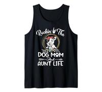 Pit Bull Rocking The Dog Mom and Aunt Life Funny Mothers Day Camiseta sin Mangas