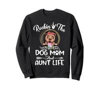 Pit Bull Rocking The Dog Mom and Aunt Life Funny Mothers Day Sudadera