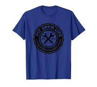 Pit Crew Life: Emblema de neumático Go FTE Mechanic Pride Camiseta, Hombre, Azul Real, M