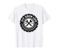 Pit Crew Life: Emblema de neumático Go FTE Mechanic Pride Camiseta, Hombre, Blanco, 4XL