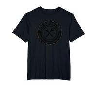 Pit Crew Life: Emblema de neumático Go FTE Mechanic Pride Camiseta, Hombre Tallas Grandes, Negro, 6X Alto