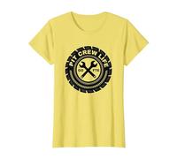 Pit Crew Life: Emblema de neumático Go FTE Mechanic Pride Camiseta, Mujer, Limón, 3XL