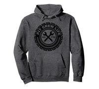 Pit Crew Life: Emblema de neumático Go FTE Mechanic Pride Sudadera con Capucha, Unisex para Adultos, Jaspeado Oscuro, XL