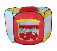 Pit de pelota para niños pequeños 53x31 en carpa de bola de malla de malla ventilada plegable para bebé con cortina de puerta enrollable al aire libre de juego resistente para niños para , bolas