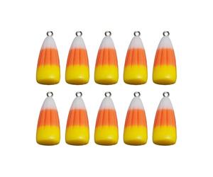 Pitadue 10 dijes de resina con textura de maíz y caramelo, para fiesta de Halloween, accesorios de manualidades para hacer joyas