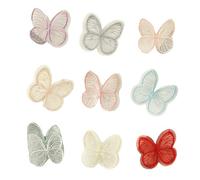 Pitadue 10 parches de mariposa para planchar con diseño de animales de dibujos animados para coser en ropa, vaqueros, mochilas