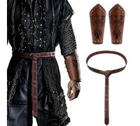 Pitadue Accesorios para disfraz de vikingos renacentistas, cinturón de cuero de pirata medieval, para Halloween, renacimiento, cosplay, disfraz de Halloween, disfraz de pirata medieval, cinturón de