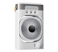 Pitadue Aire acondicionado de escritorio pequeño, máquina de refrigeración USB, 3 velocidades, 7 luces LED, ideal para el hogar, dormitorio, ventilador USB propio