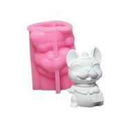 Pitadue Bonitos moldes de silicona 3D para perros, suministros de manualidades para decoración de escritorio del hogar