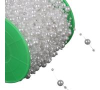 Pitadue Cadena de perlas artificiales de resina de imitación para manualidades, decoración de boda, joyería, accesorios de manualidades