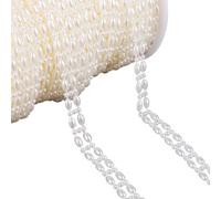 Pitadue Cadena de perlas artificiales de resina de imitación para manualidades, decoración de boda, joyería, accesorios de manualidades