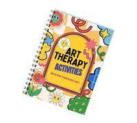 Pitadue Cuaderno de trabajo de bienestar mental, diario de encuadernación de doble bobina, libro de actividades terapéuticas, libro de actividades de salud mental, 210 x 285 mm, diario de arte