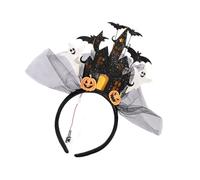 Pitadue Diadema brillante de castillos embrujados LED para reuniones de Halloween, decoración de disfraces de niños y adultos, diadema brillante de Halloween